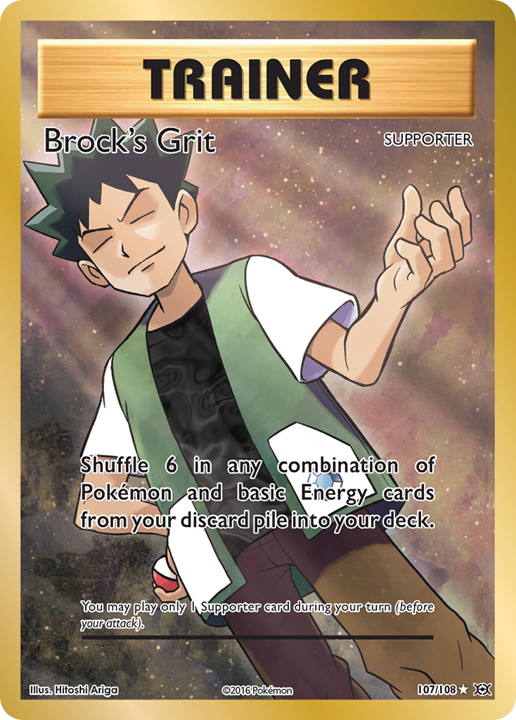Brock's Grit 107/108 Rare Ultra | Evolutions | Pokemon Card