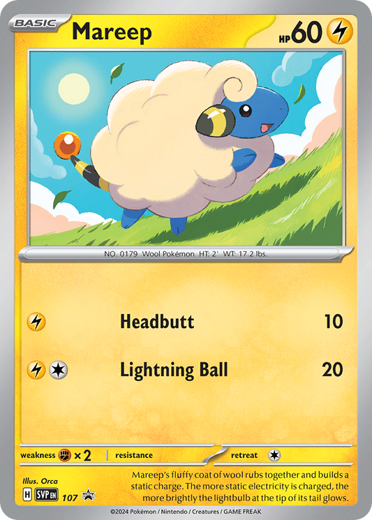 Mareep #107 Promo | Scarlet & Violet Black Star Promos | Pokemon Card