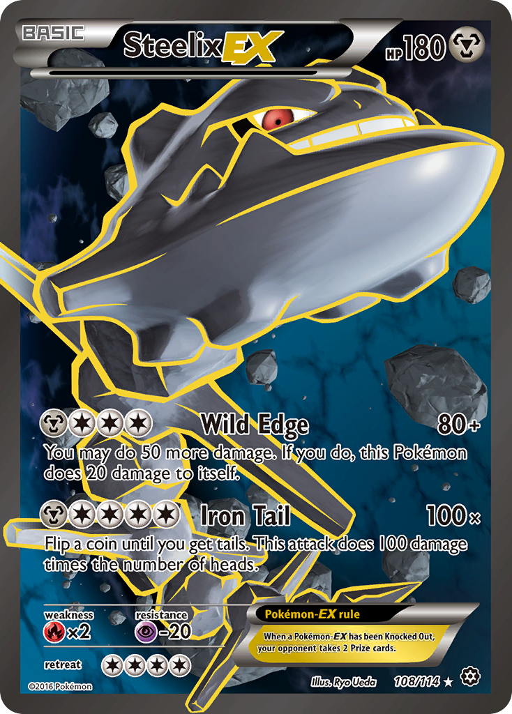Steelix-EX 108/114 Rare Ultra | Steam Siege | Pokemon Card