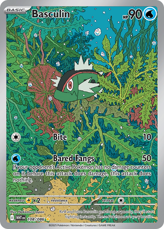 Basculin 108/86 Illustration Rare | White Flare | Pokemon Card