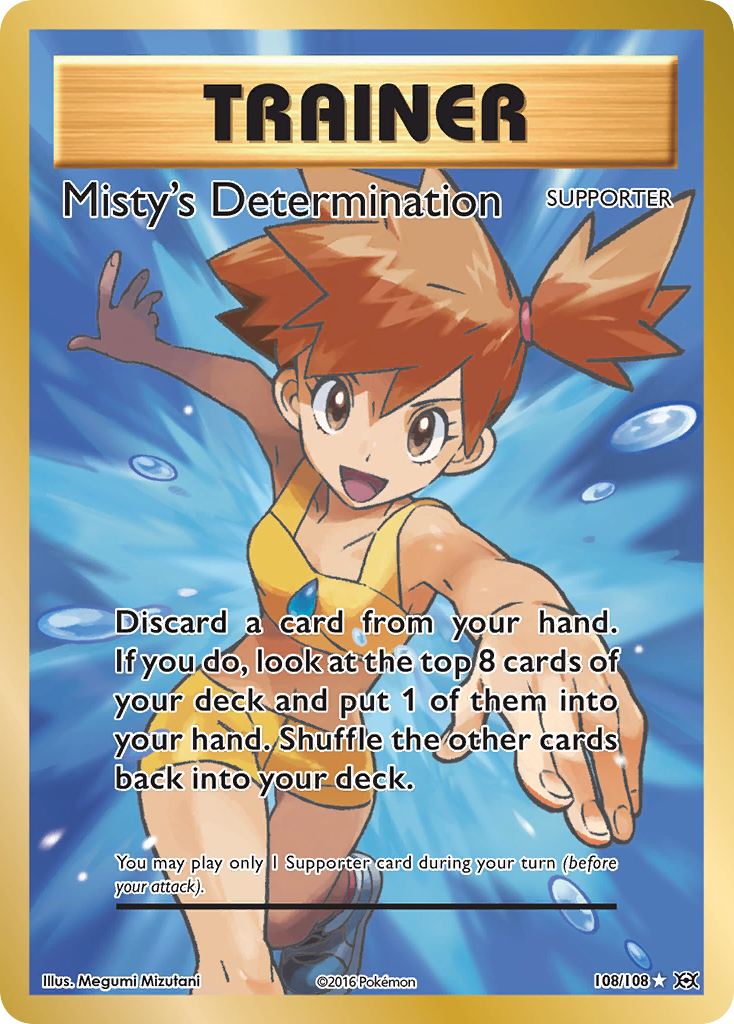 Misty's Determination 108/108 Rare Ultra | Evolutions | Pokemon Card