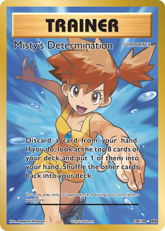 Misty's Determination 108/108 Rare Ultra | Evolutions | Pokemon Card