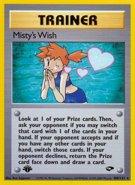 Misty's Wish 108/132 Rare | Gym Challenge | Pokemon Card