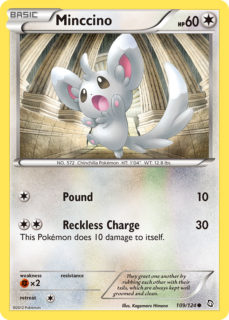 Minccino 109/124 Common | Dragons Exalted | Pokemon Card