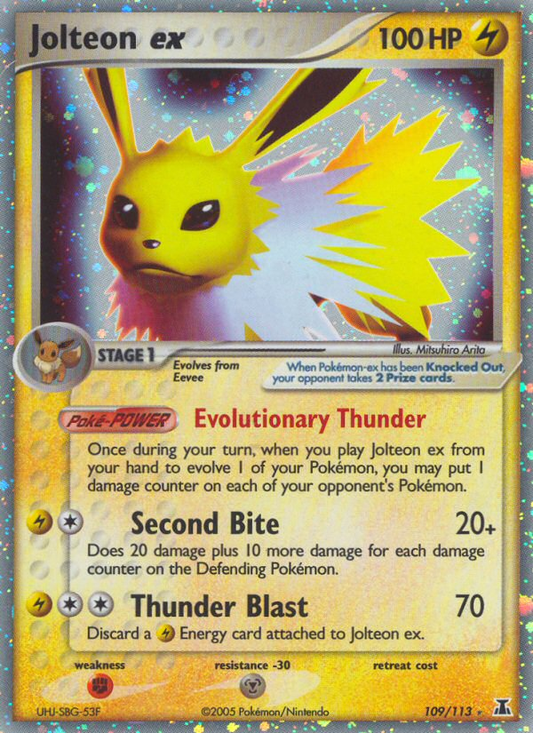 Jolteon ex 109/113 Rare Holo EX | Delta Species | Pokemon Card