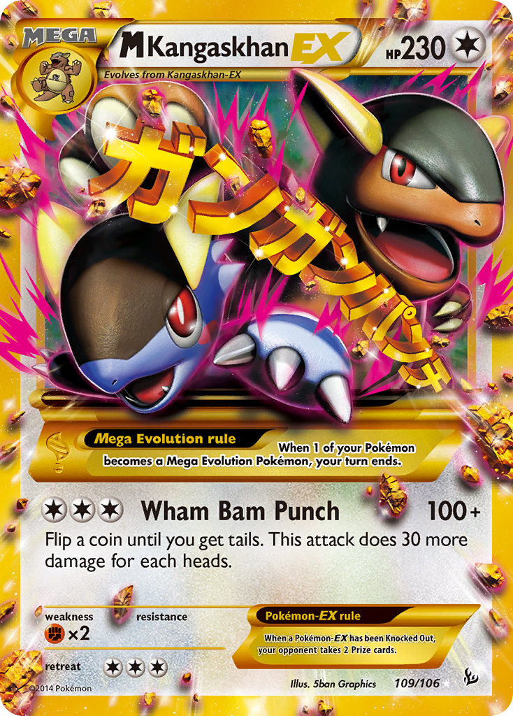 M Kangaskhan-EX 109/106 Rare Secret | Flashfire | Pokemon Card
