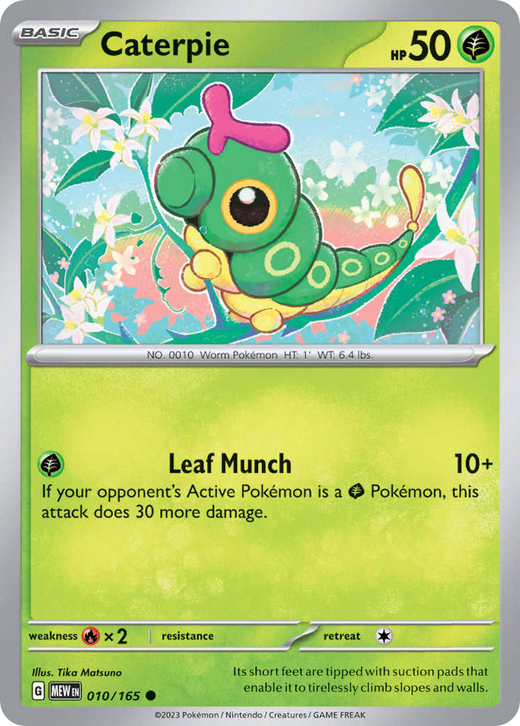 Caterpie 10/165 Common | 151 | Pokemon Card – Brickheads Collectables