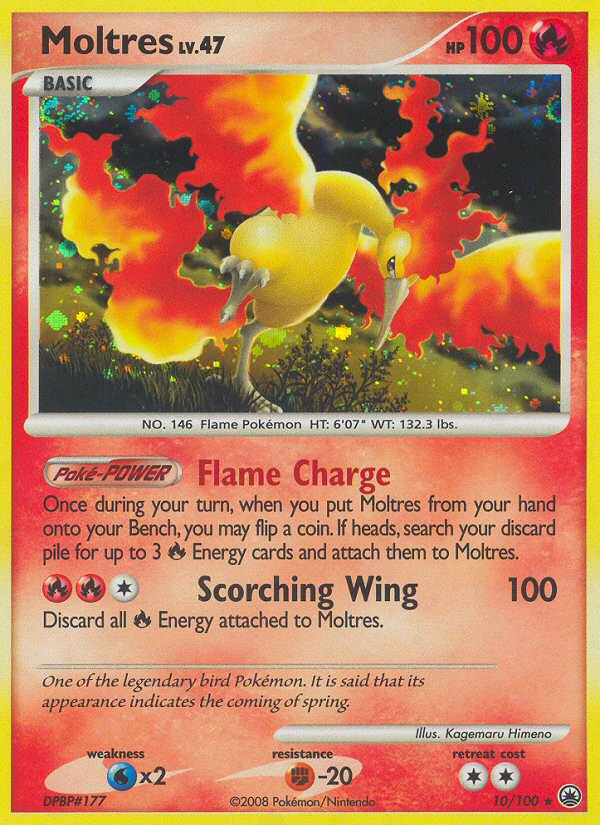 Moltres 10/100 Rare Holo | Majestic Dawn | Pokemon Card