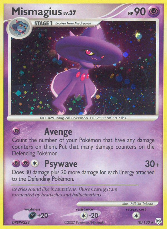 Mismagius 10/130 Rare Holo | Diamond & Pearl | Pokemon Card