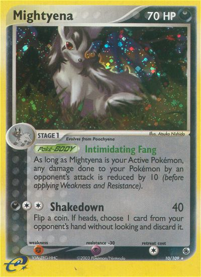 Mightyena 10/109 Rare Holo | Ruby & Sapphire | Pokemon Card