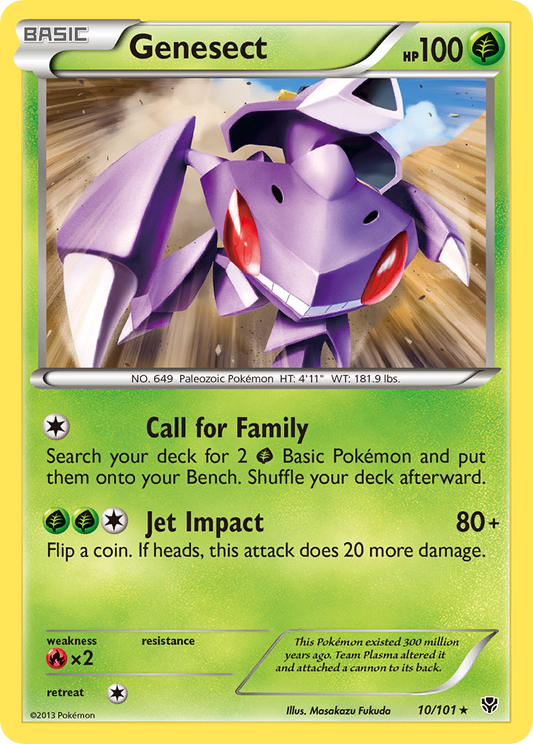 Genesect 10/101 Rare | Plasma Blast | Pokemon Card