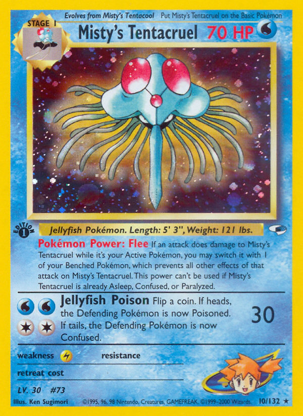 Misty's Tentacruel 10/132 Rare Holo | Gym Heroes | Pokemon Card