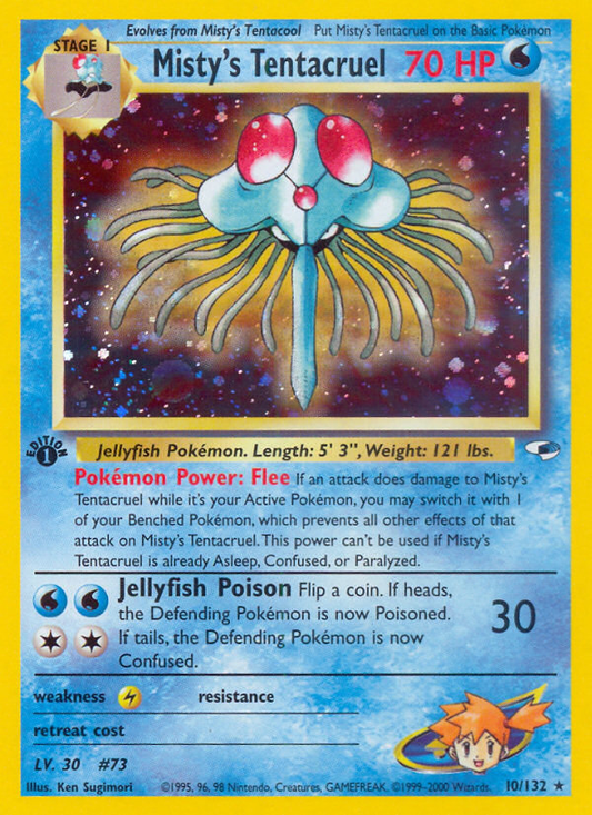 Misty's Tentacruel 10/132 Rare Holo | Gym Heroes | Pokemon Card