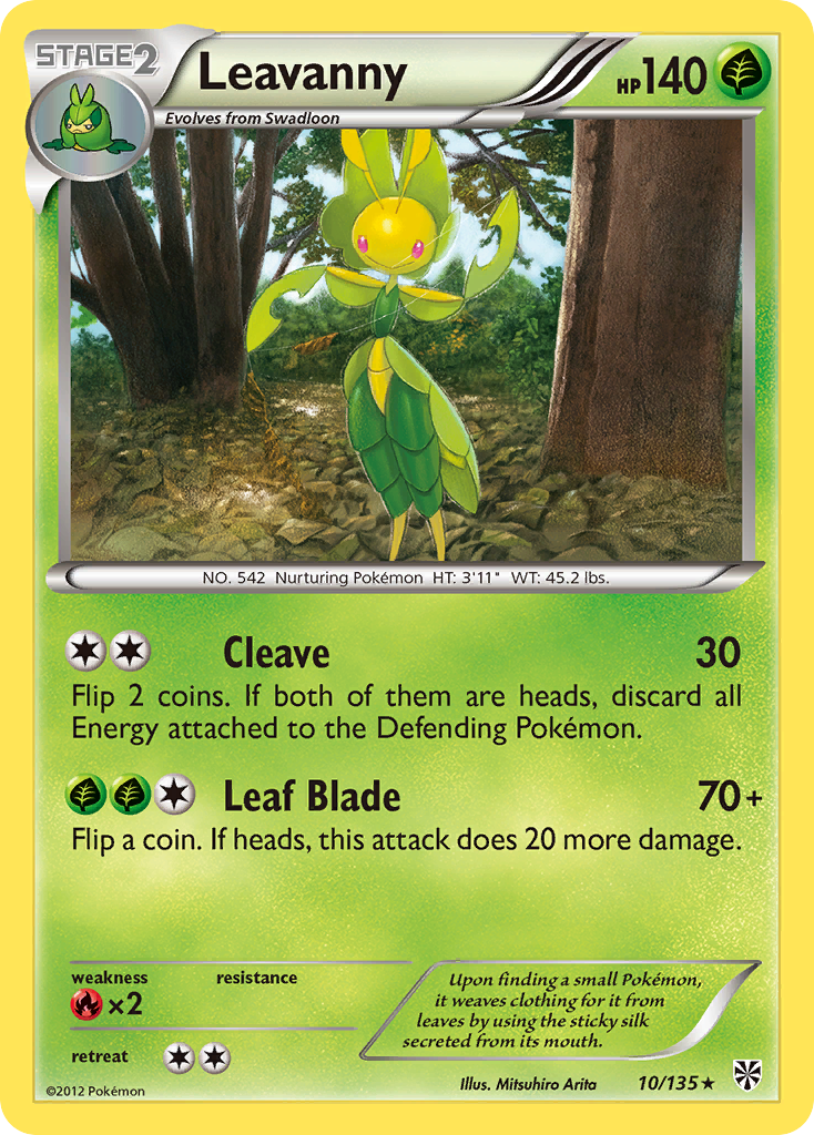 Leavanny 10/135 Rare | Plasma Storm | Pokemon Card