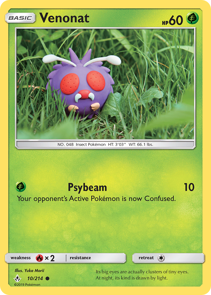 Venonat 10/214 Common | Unbroken Bonds | Pokemon Card