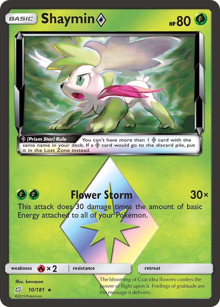 Shaymin ◇ 10/181 Rare Prism Star | Team Up | Pokemon Card