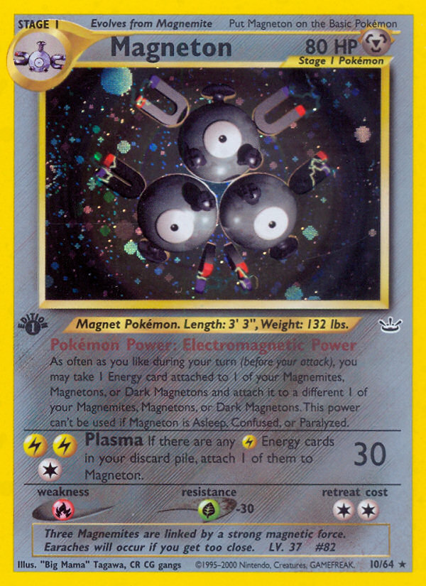 Magneton 10/64 Rare Holo | Neo Revelation | Pokemon Card