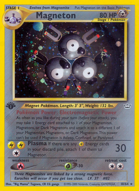 Magneton 10/64 Rare Holo | Neo Revelation | Pokemon Card