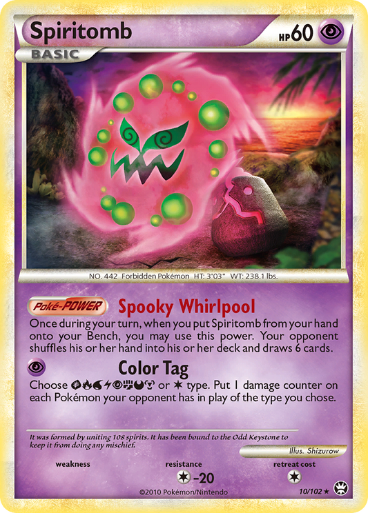 Spiritomb 10/102 Rare Holo | HS—Triumphant | Pokemon Card
