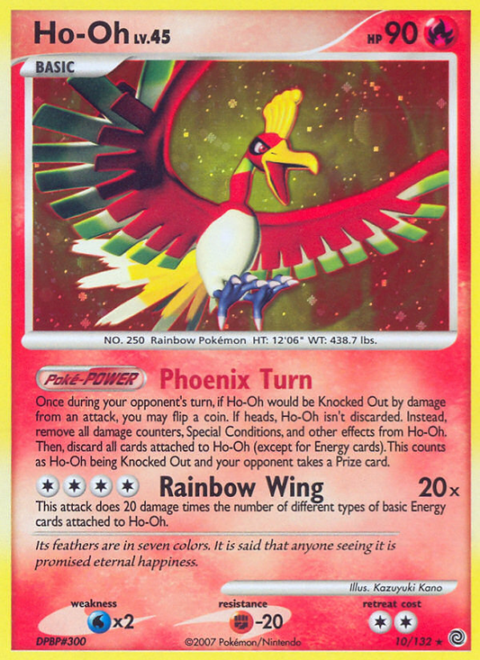 Ho-Oh 10/132 Rare Holo | Secret Wonders | Pokemon Card