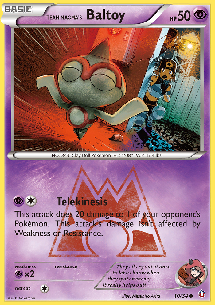 Team Magma's Baltoy 10/34 Common | Double Crisis | Pokemon Card