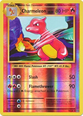 Charmeleon 10/108 Reverse Holo | Evolutions | Pokemon Card