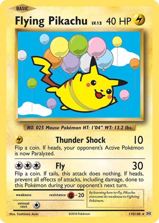 Flying Pikachu 110/108 Rare Secret | Evolutions | Pokemon Card