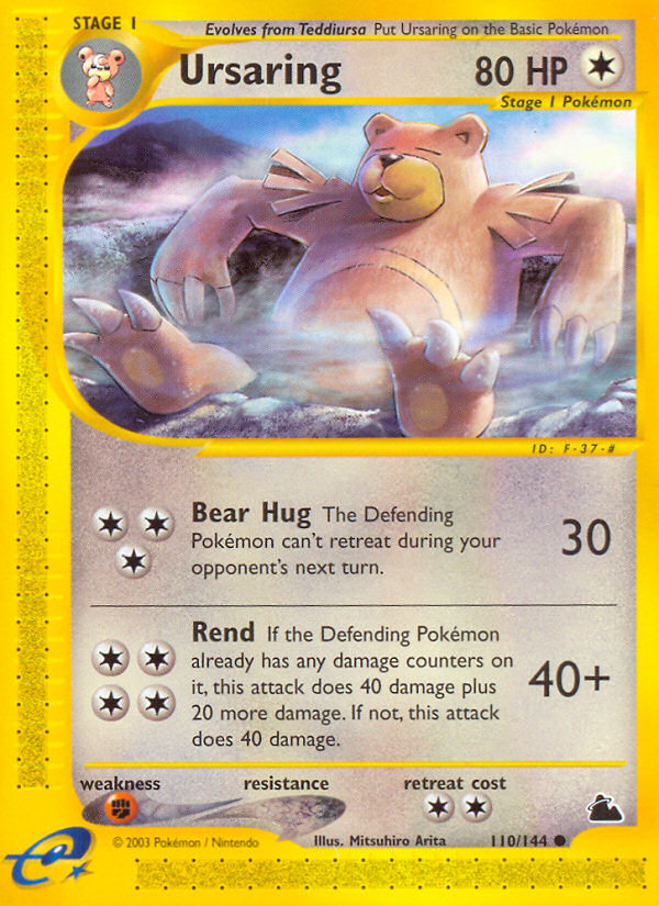 Ursaring 110/144 Common | Skyridge | Pokemon Card