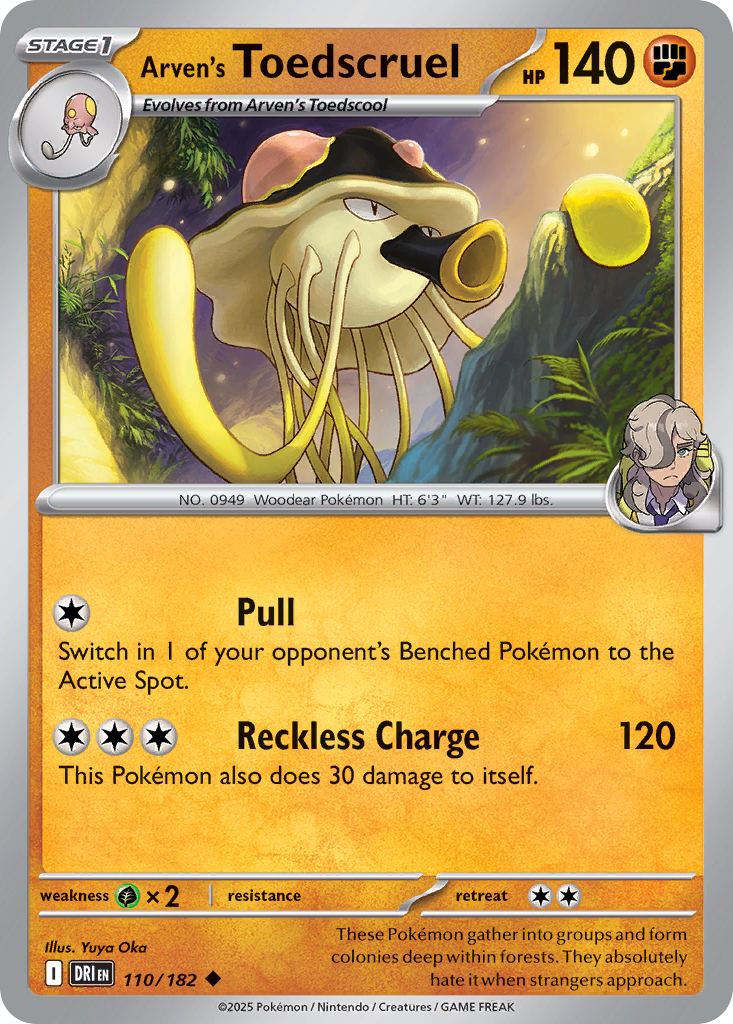 Arven's Toedscruel 110/182 Uncommon | Destined Rivals | Pokemon Card