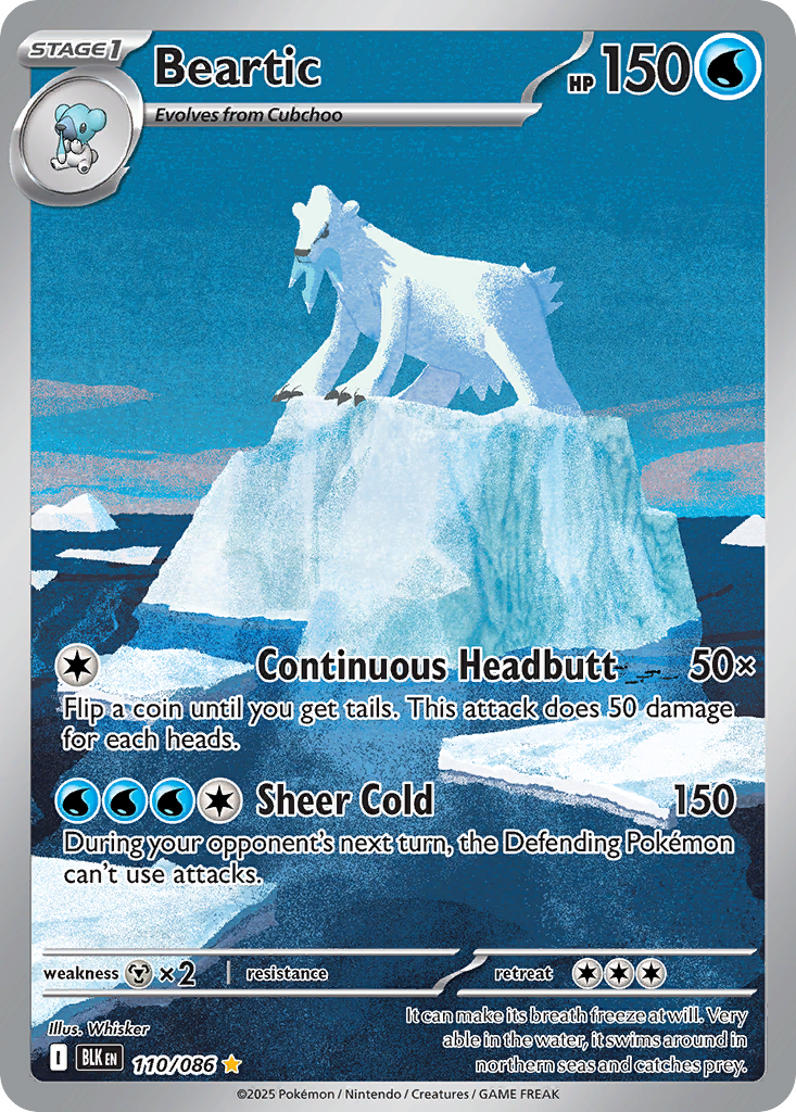 Beartic 110/86 Illustration Rare | Black Bolt | Pokemon Card