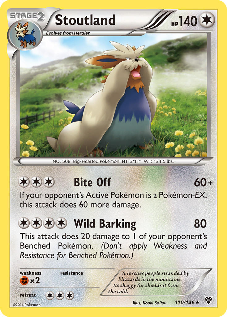 Stoutland 110/146 Rare | XY | Pokemon Card