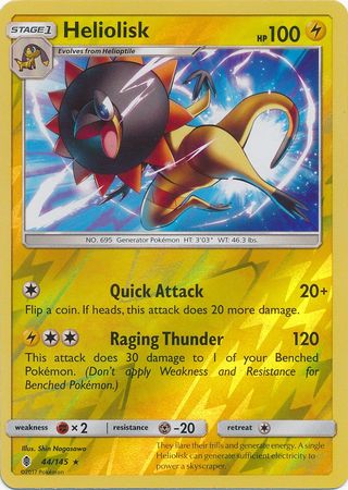 Heliolisk 44/145 Reverse Holo | Guardians Rising | Pokemon Card