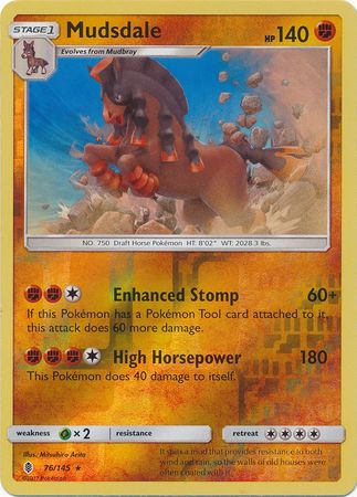 Mudsdale 76/145 Reverse Holo | Guardians Rising | Pokemon Card