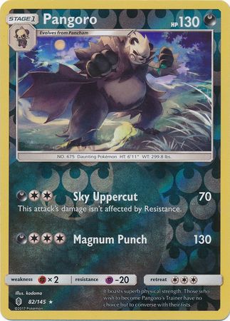 Pangoro 82/145 Reverse Holo | Guardians Rising | Pokemon Card