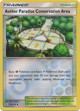 Aether Paradise Conservation Area 116/145 Reverse Holo | Guardians Rising | Pokemon Card