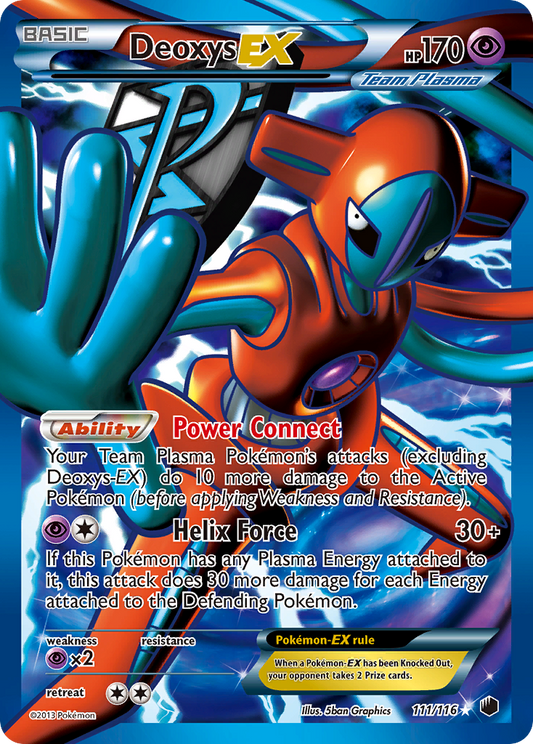 Deoxys-EX 111/116 Rare Ultra | Plasma Freeze | Pokemon Card