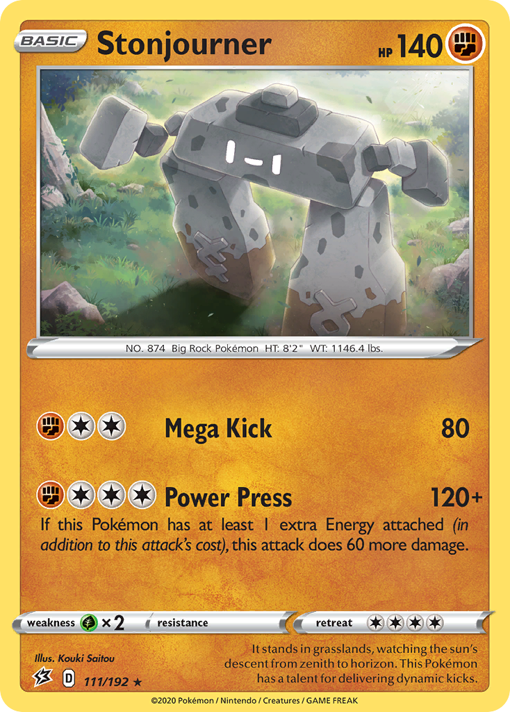 Stonjourner 111/192 Rare Holo | Rebel Clash | Pokemon Card