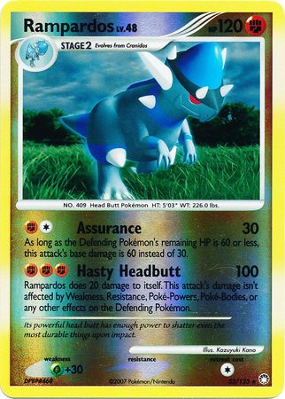 Rampardos 33/123 Reverse Holo | Mysterious Treasures | Pokemon Card