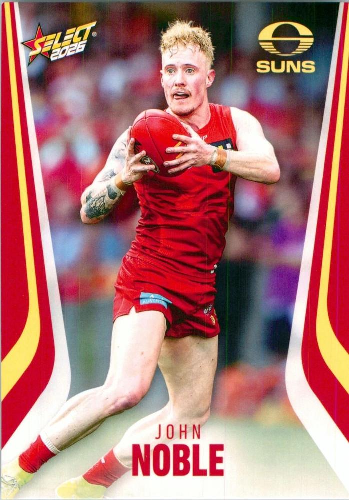 John Noble #112 Gold Coast Suns | 2026 Select AFL Footy Stars | Trading Card
