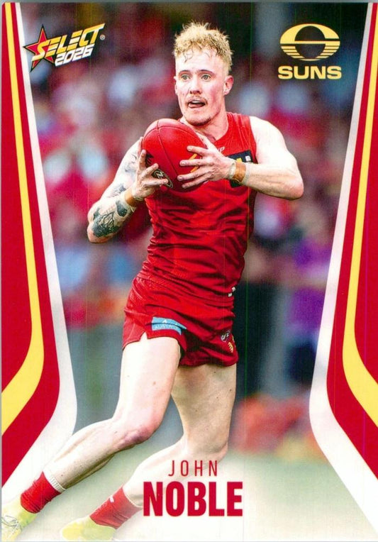 John Noble #112 Gold Coast Suns | 2026 Select AFL Footy Stars | Trading Card