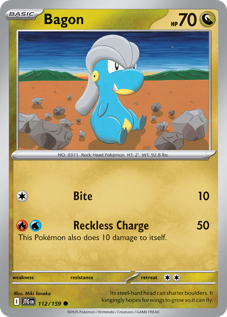Bagon 112/159 Common | Journey Together | Pokemon Card