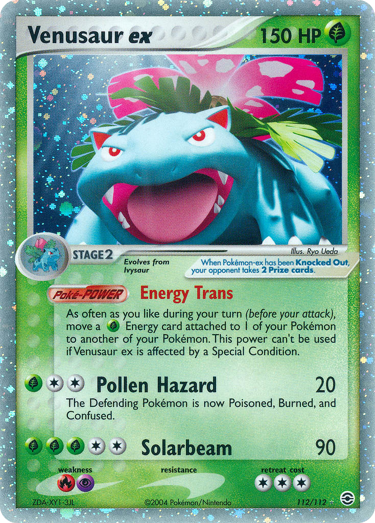 Venusaur ex 112/112 Rare Holo EX | FireRed & LeafGreen | Pokemon Card
