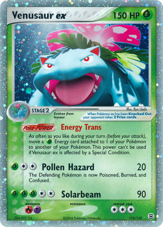 Venusaur ex 112/112 Rare Holo EX | FireRed & LeafGreen | Pokemon Card