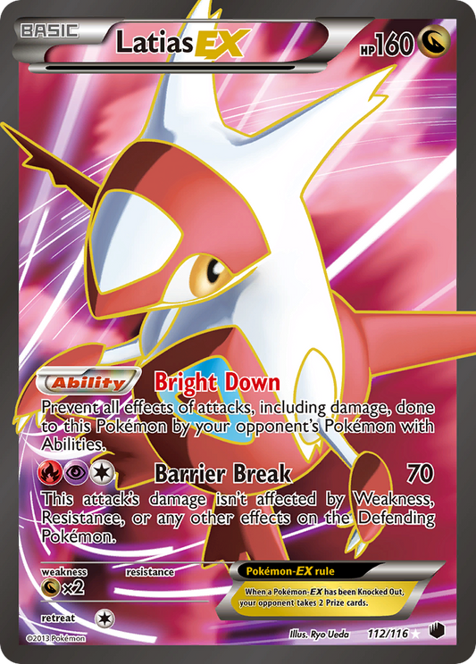 Latias-EX 112/116 Rare Ultra | Plasma Freeze | Pokemon Card