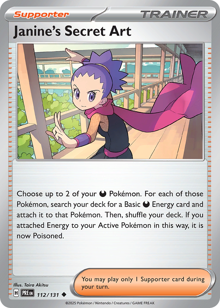 Janine's Secret Art 112/131 Uncommon | Prismatic Evolutions | Pokemon Card