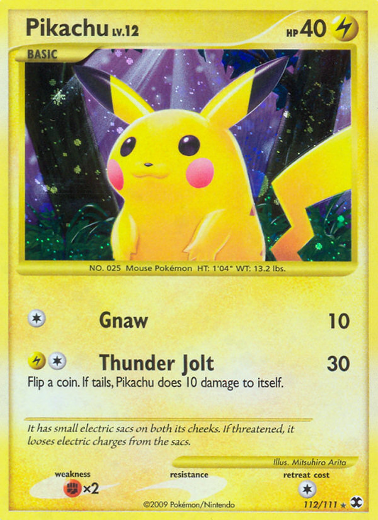 Pikachu 112/111 Rare Secret | Rising Rivals | Pokemon Card