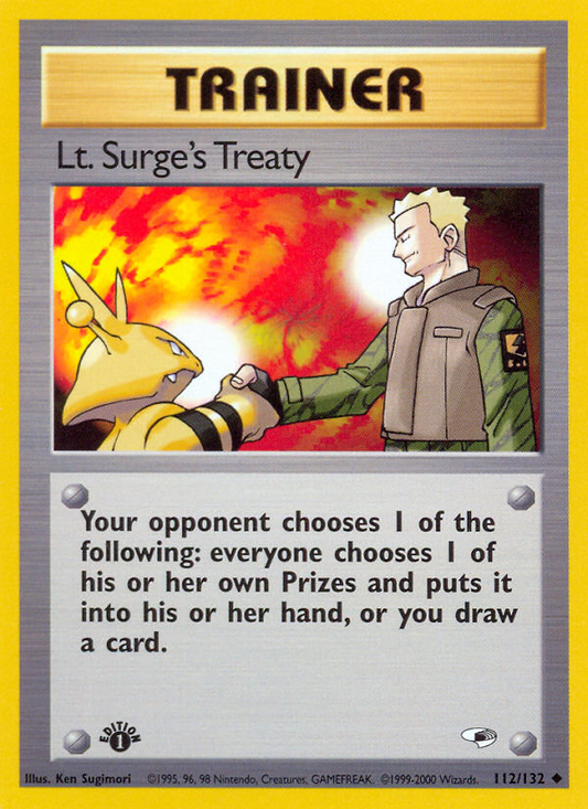 Lt. Surge's Treaty 112/132 Uncommon | Gym Heroes | Pokemon Card