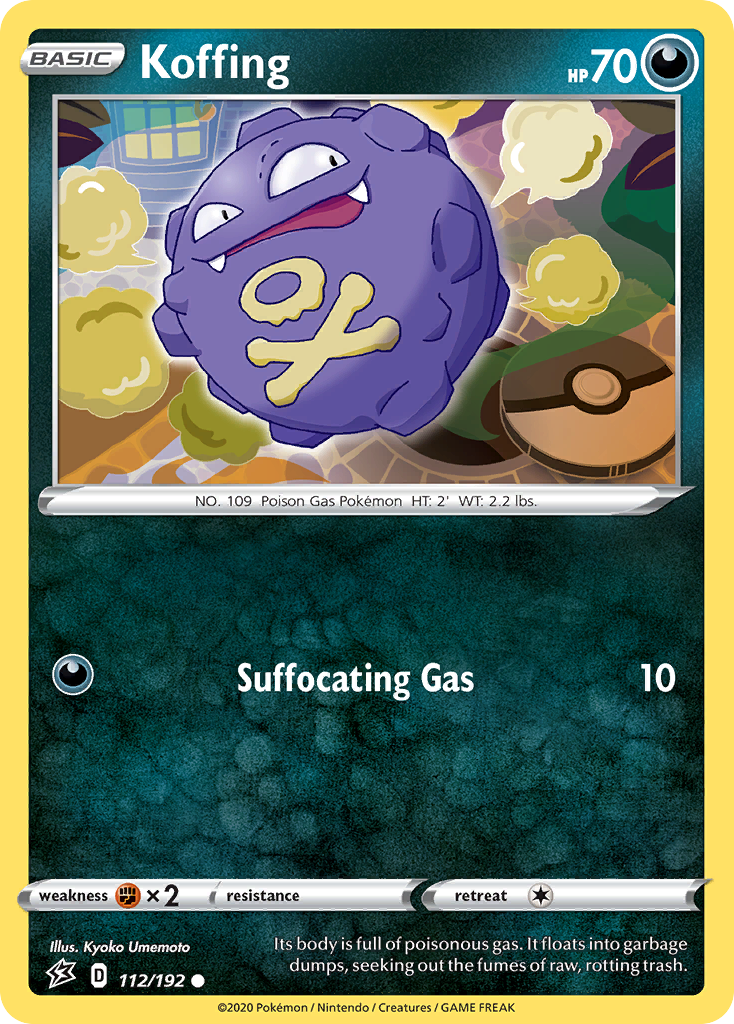 Koffing 112/192 Common | Rebel Clash | Pokemon Card