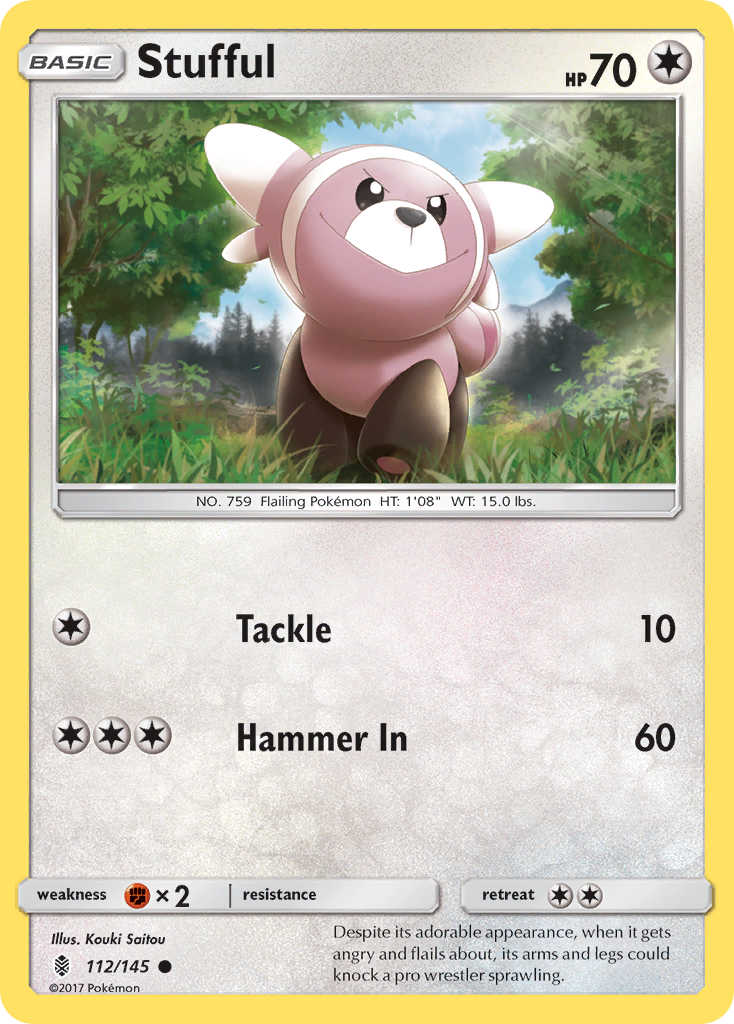 Stufful 112/145 Common | Guardians Rising | Pokémon Card
