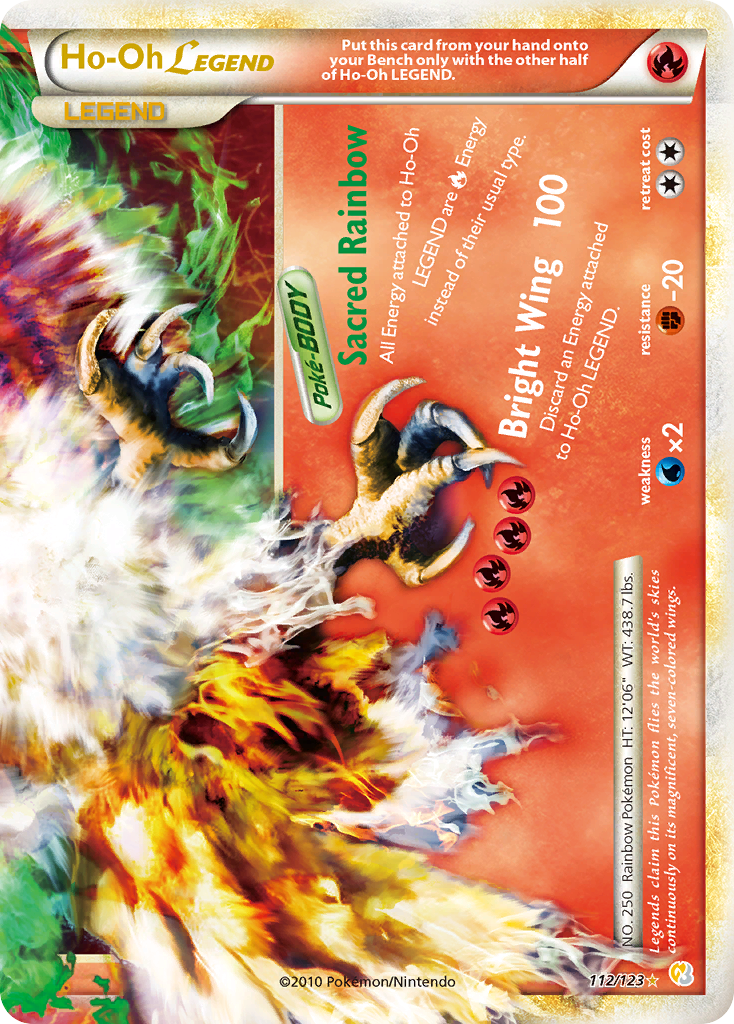 Ho-Oh LEGEND 112/123 LEGEND | HeartGold & SoulSilver | Pokemon Card